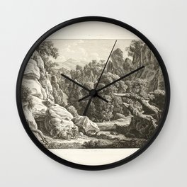 Johann Christian Reinhart - Landscape With The Temptation Of Christ (1799) Wall Clock