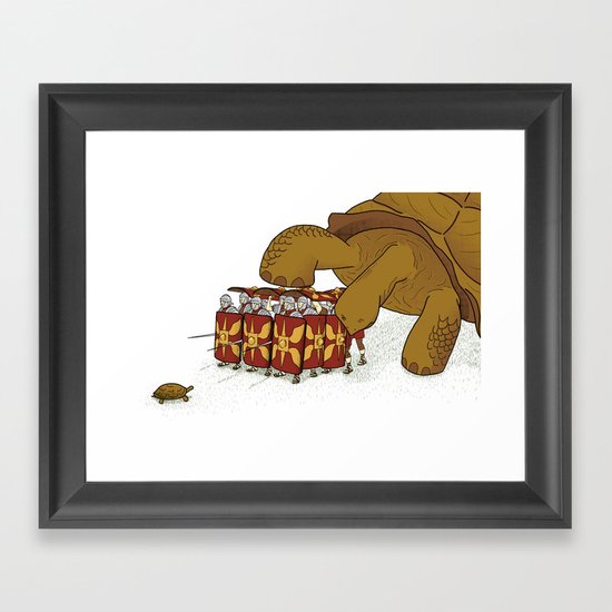 Roman turtle formation Framed Art Print