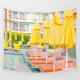 Swimming in Palm Springs - Travel Photography Wall Tapestry