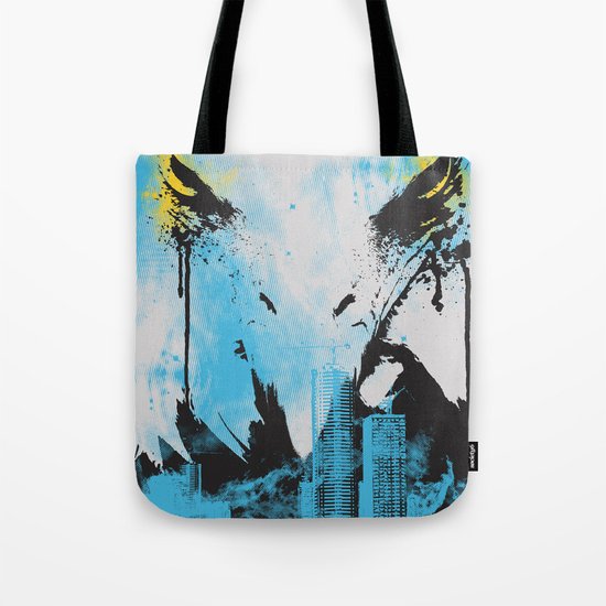 Eagle Eye Watching - Blue Tote Bag