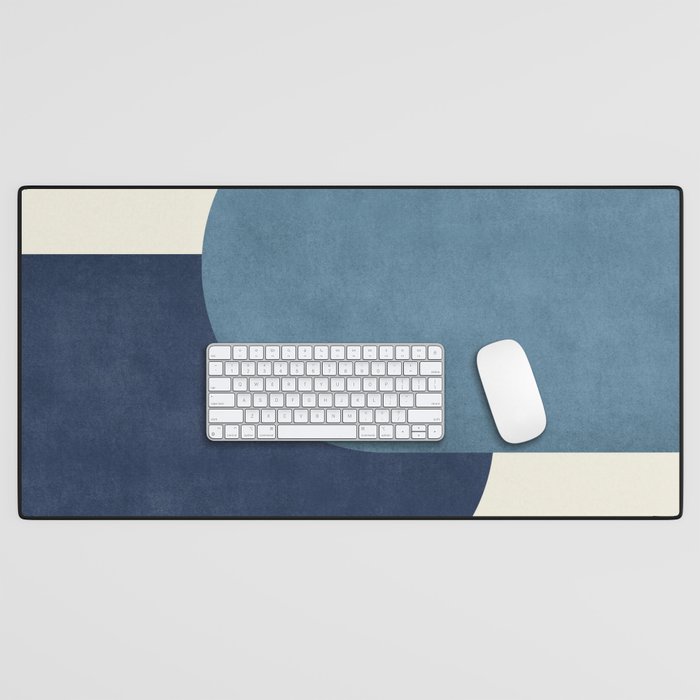 Halfmoon Colorblock - Blue Desk Mat