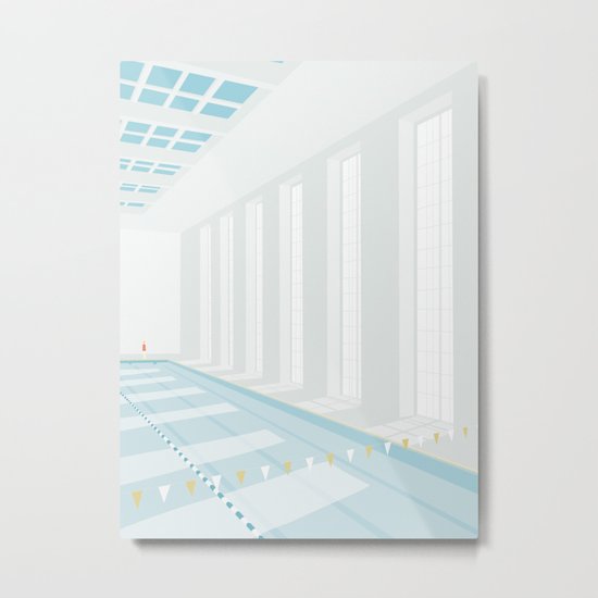 SVØMMEHAL Metal Print
