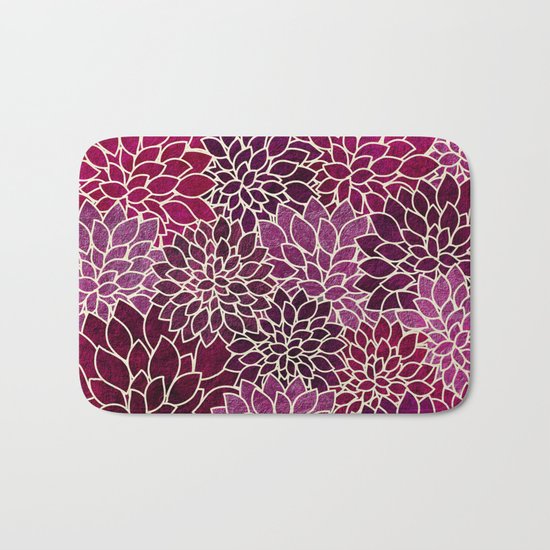 Floral Abstract 12 Bath Mat