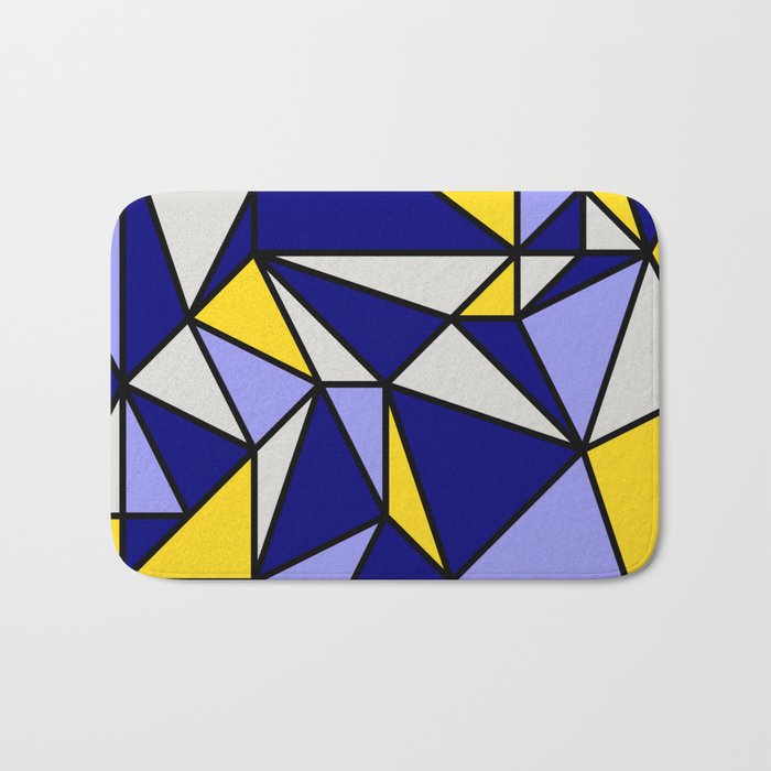Geometric Scandinavian Design Ii Navy Blue Yellow And White