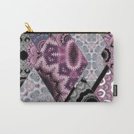 The national pattern in the patchwork . Purple Carry-All Pouch