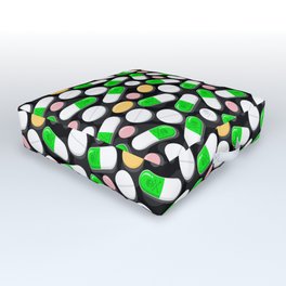 Deadly Pills Pattern Outdoor Floor Cushion