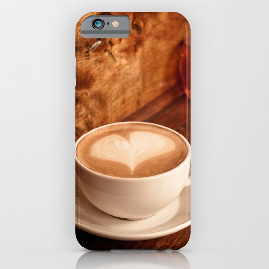 white coffee heart iPhone & iPod Case
