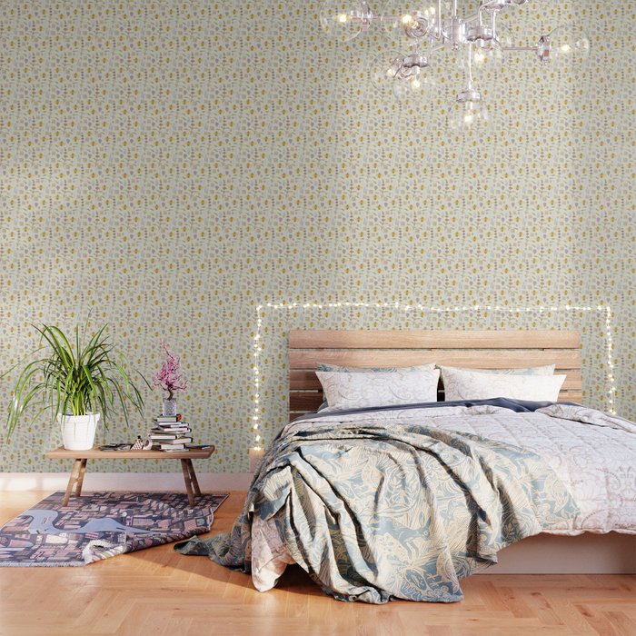 Weird Unusual Pattern On Beige Wallpaper By Wildredhead Society6