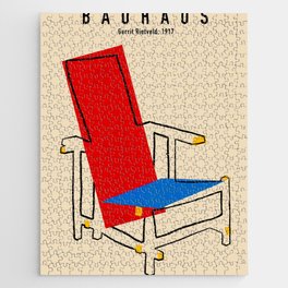 Bauhaus Beach Chair Poster Gerrit Rietveld 1917 Jigsaw Puzzle