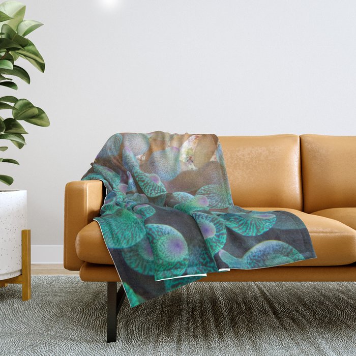 Sci-fi Anemone Throw Blanket