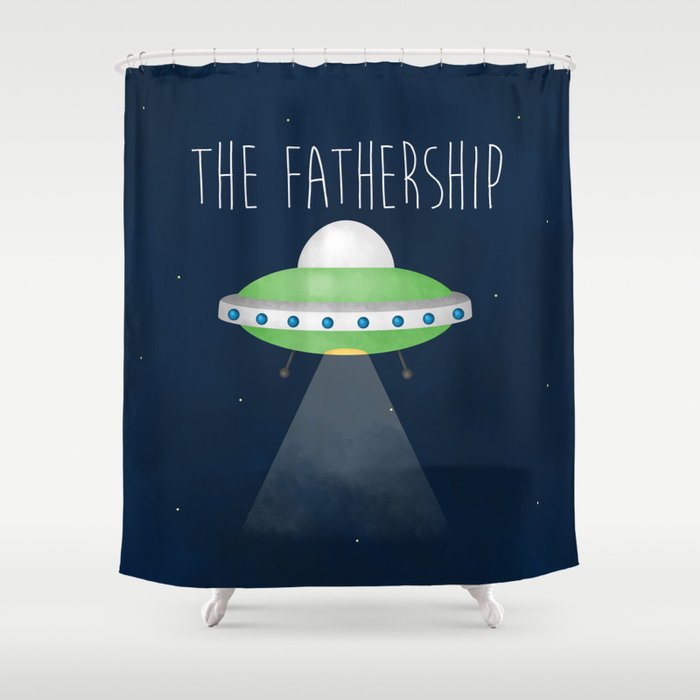 The Fathership Shower Curtain