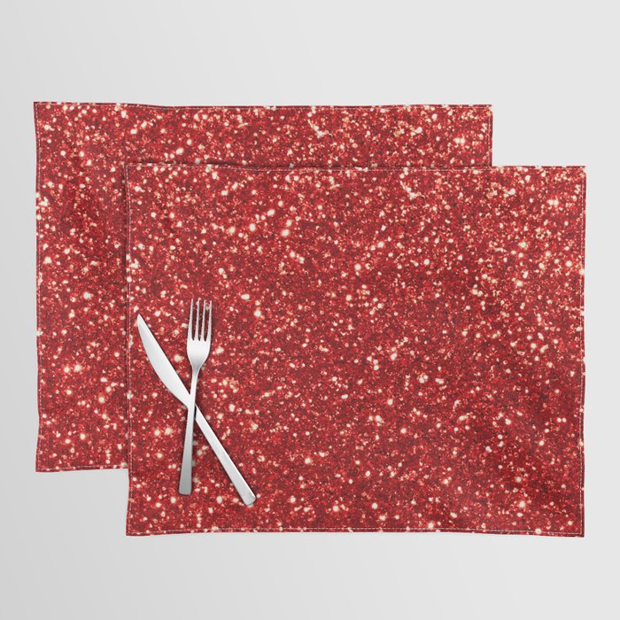 red glitter sparkle  Placemat