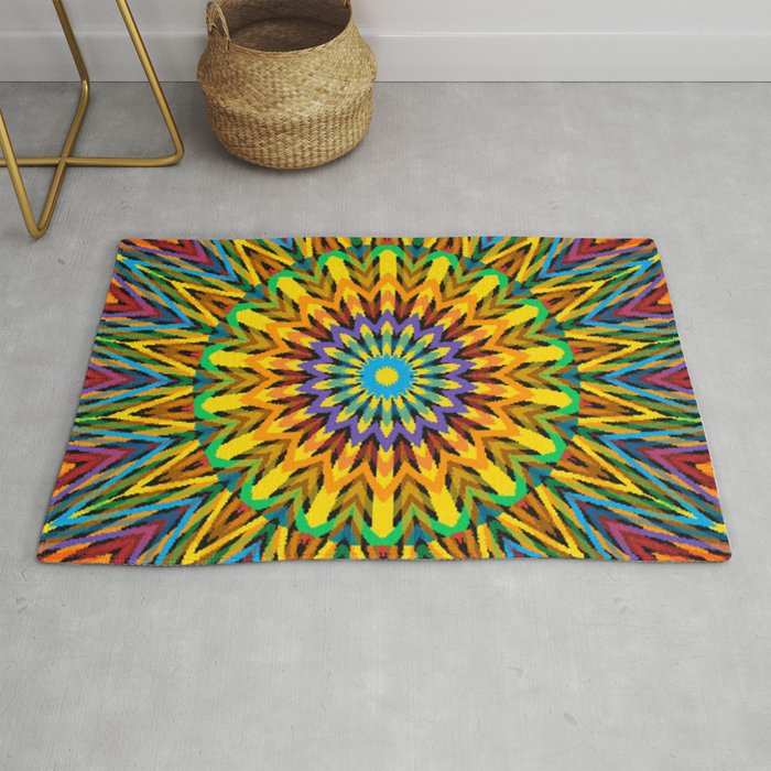 Rainbow Kaleidoscope 2 Rug