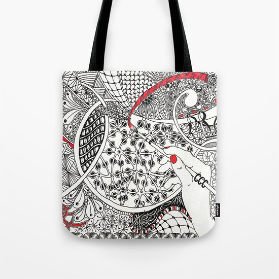 Red Line Tote Bag