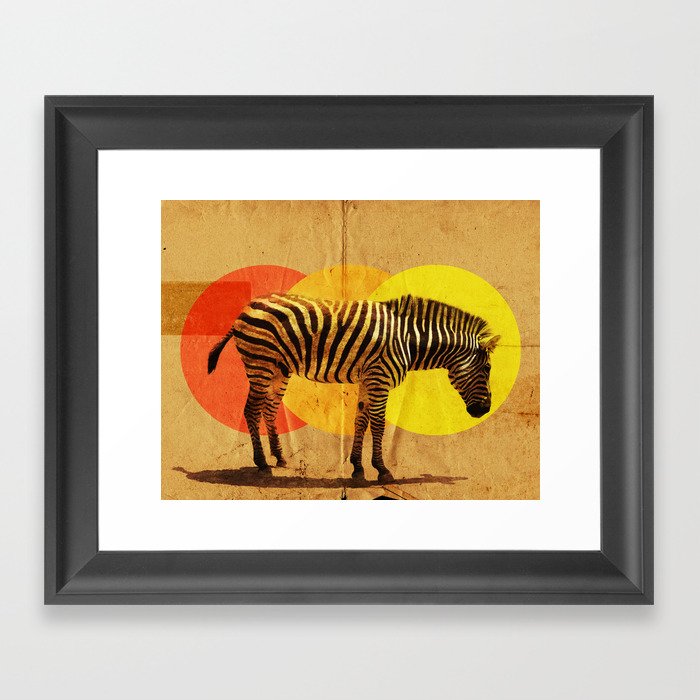 Zebra Card Framed Art Print