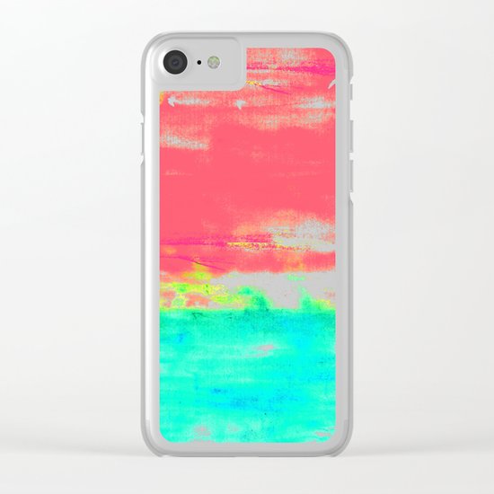 Magenta Sky Clear iPhone Case