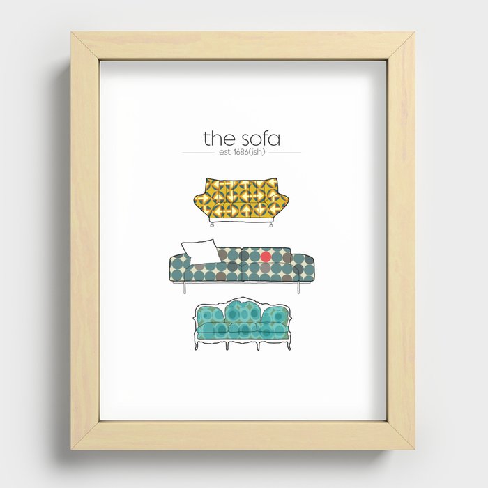the sofa Recessed Framed Print