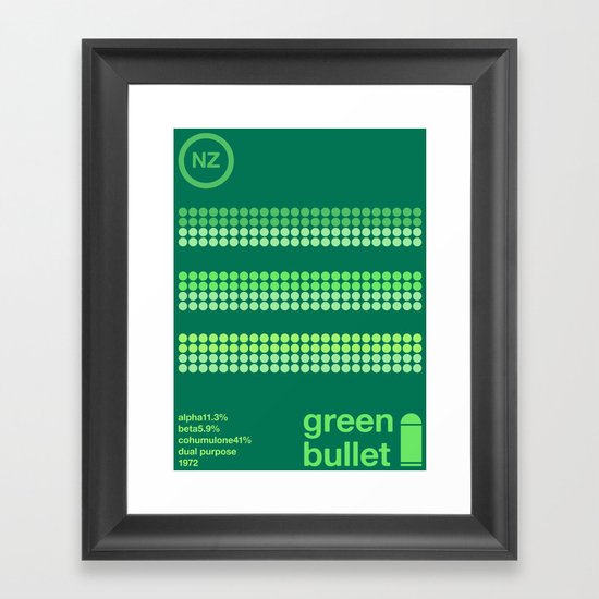 green bullet single hop Framed Art Print