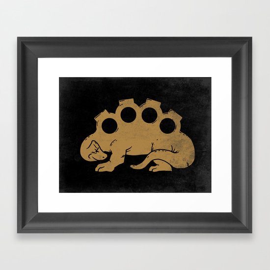 Brassknuckleosaurus Framed Art Print