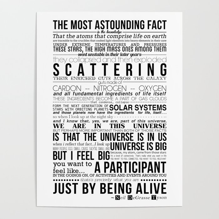 Neil DeGrasse Tyson Science Manifesto Poster
