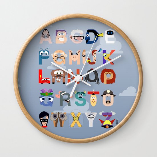 P is for Pixar (Pixar Alphabet) Wall Clock