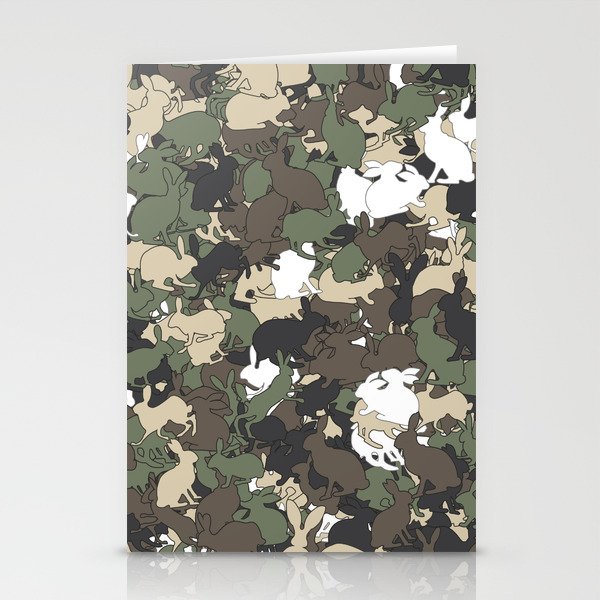 Bunny camouflage Stationery Cards