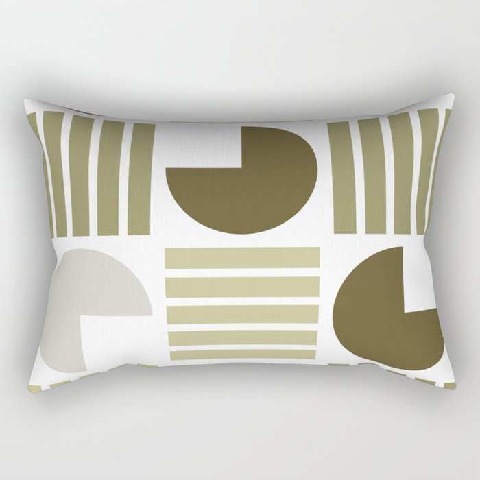 Classic pastel tone geometric minimal composition 8 Rectangular Pillow