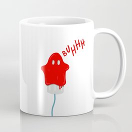 Scary Blood Coffee Mug | Femaleempowering, Menstruation, Blood, Scarry, Redghost, Funny, Blue, Red, Female, Fun 