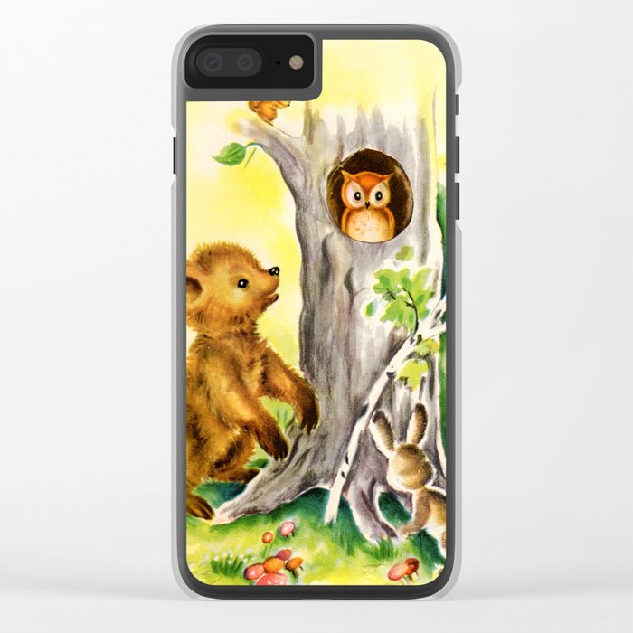Woodland Animals Owl S Tree Clear Iphone Case