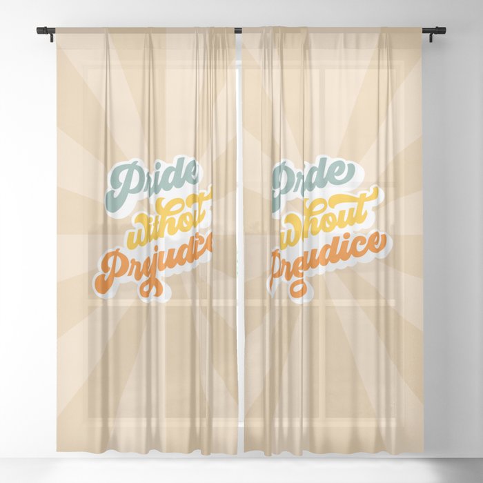 Pride without Prejudice - Retro style Sheer Curtain