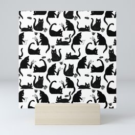 Bad Cats Knocking Stuff Over Mini Art Print