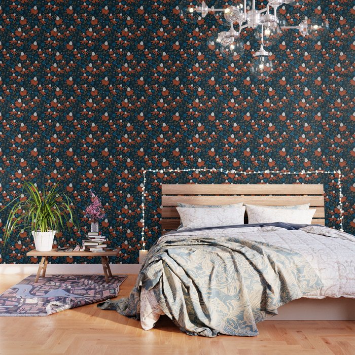 Wildflowers - Orange Wallpaper