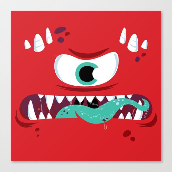 Baddest Red Monster! Canvas Print