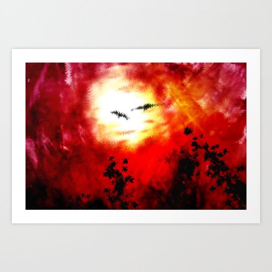 Hot summer in abstract nature. Art Print