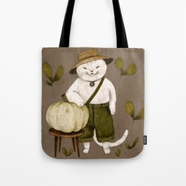 Farmer Cat Tote Bag