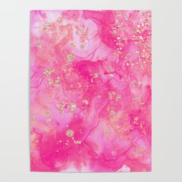 Pink & Rose Gold Fantasy Poster