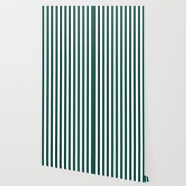 Green And White Stripes Summer Style Wallpaper