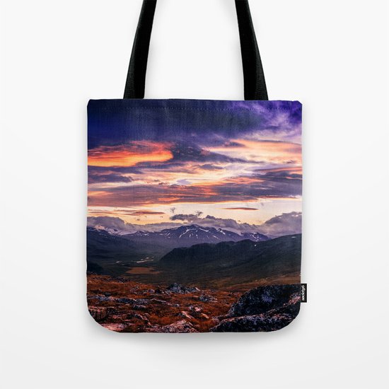Cloud Covered Mountains Tote Bag