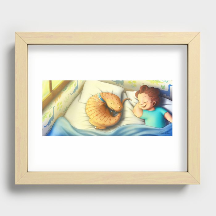 An Afternoon Nap Recessed Framed Print