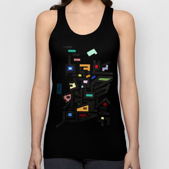 Colorful City Disorganitzation Unisex Tank Top