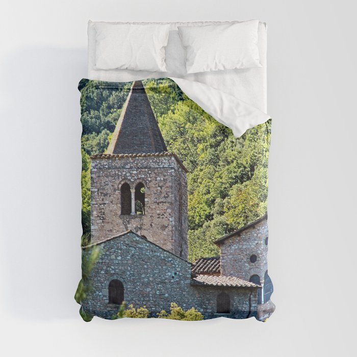 Medieval Gothic Abbey of San Cassiano, Narni, Italy Duvet Cover
