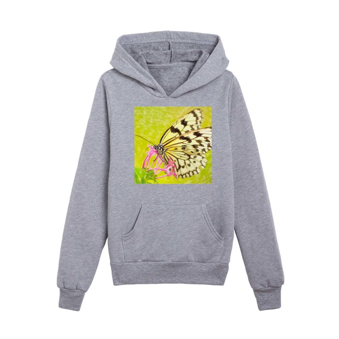 Beautiful butterfly in watercolor Kids Pullover Hoodie