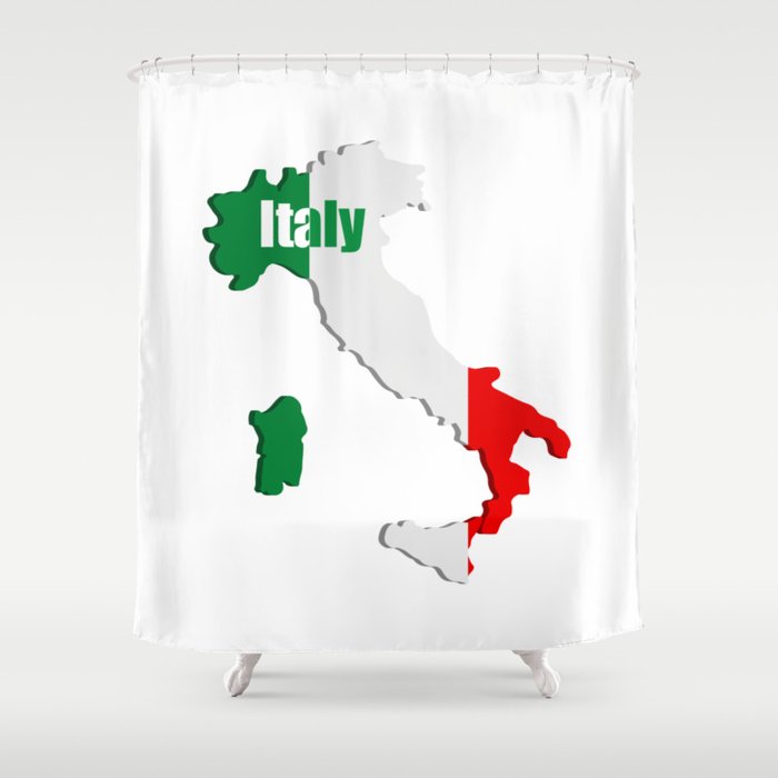 Italy map Shower Curtain