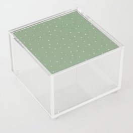 Minimal X's in Sage Green Acrylic Box