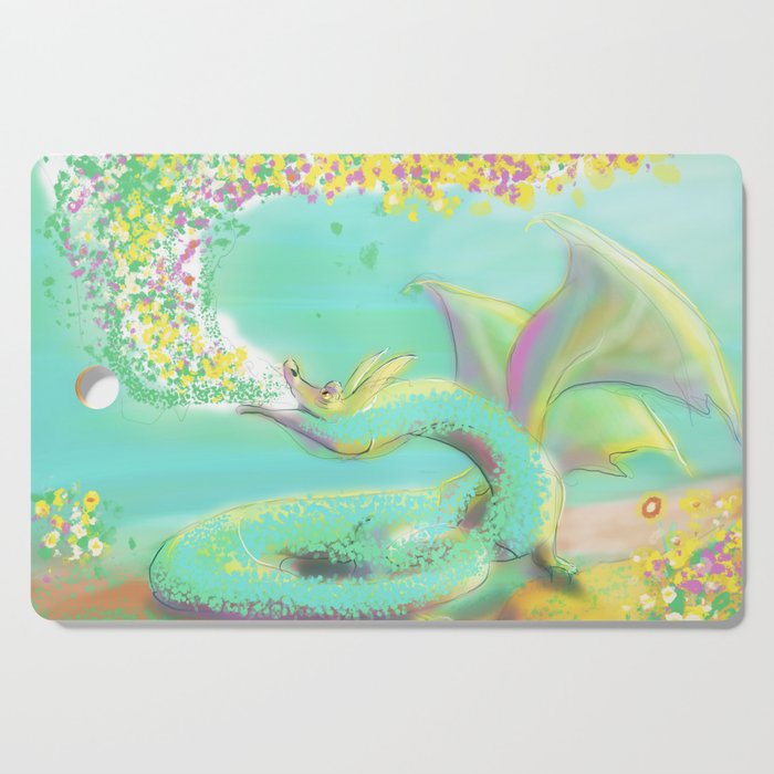 Flower Dragon Cutting Board