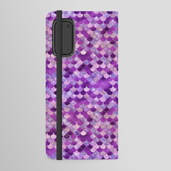 Purple Mermaid Pattern Android Wallet Case