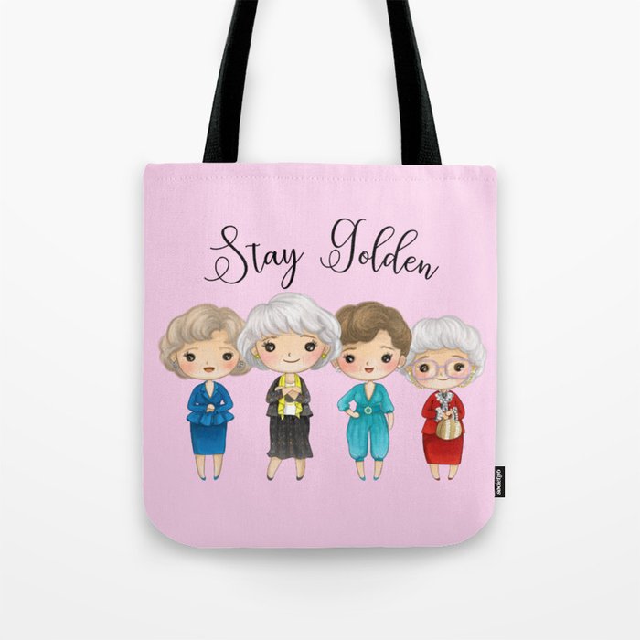 Stay Golden in Soft Pink  Tote Bag