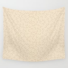 Elegant curls on a beige background Wall Tapestry