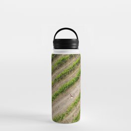Mama kissing baby in the grape vines - Aerial Drone Art Water Bottle