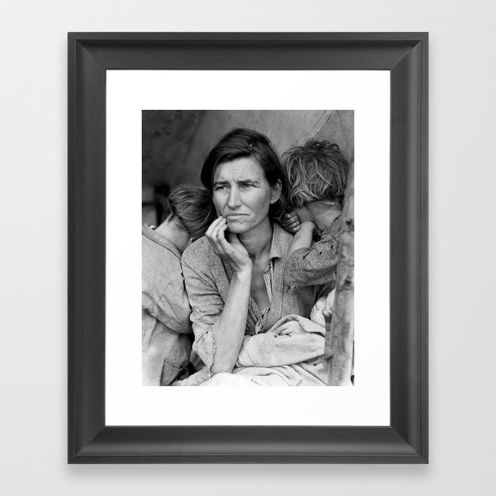 Migrant Mother by Dorothea Lange - The Great Depression Photo Framed Art Print